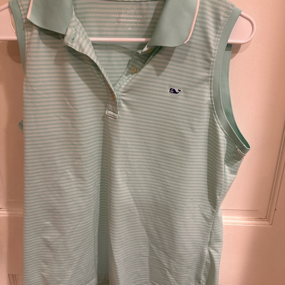 Vineyard Vines Mint Striped Polo